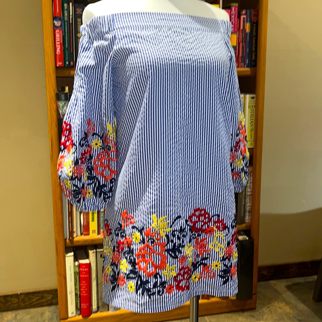 Chambray Striped Dress